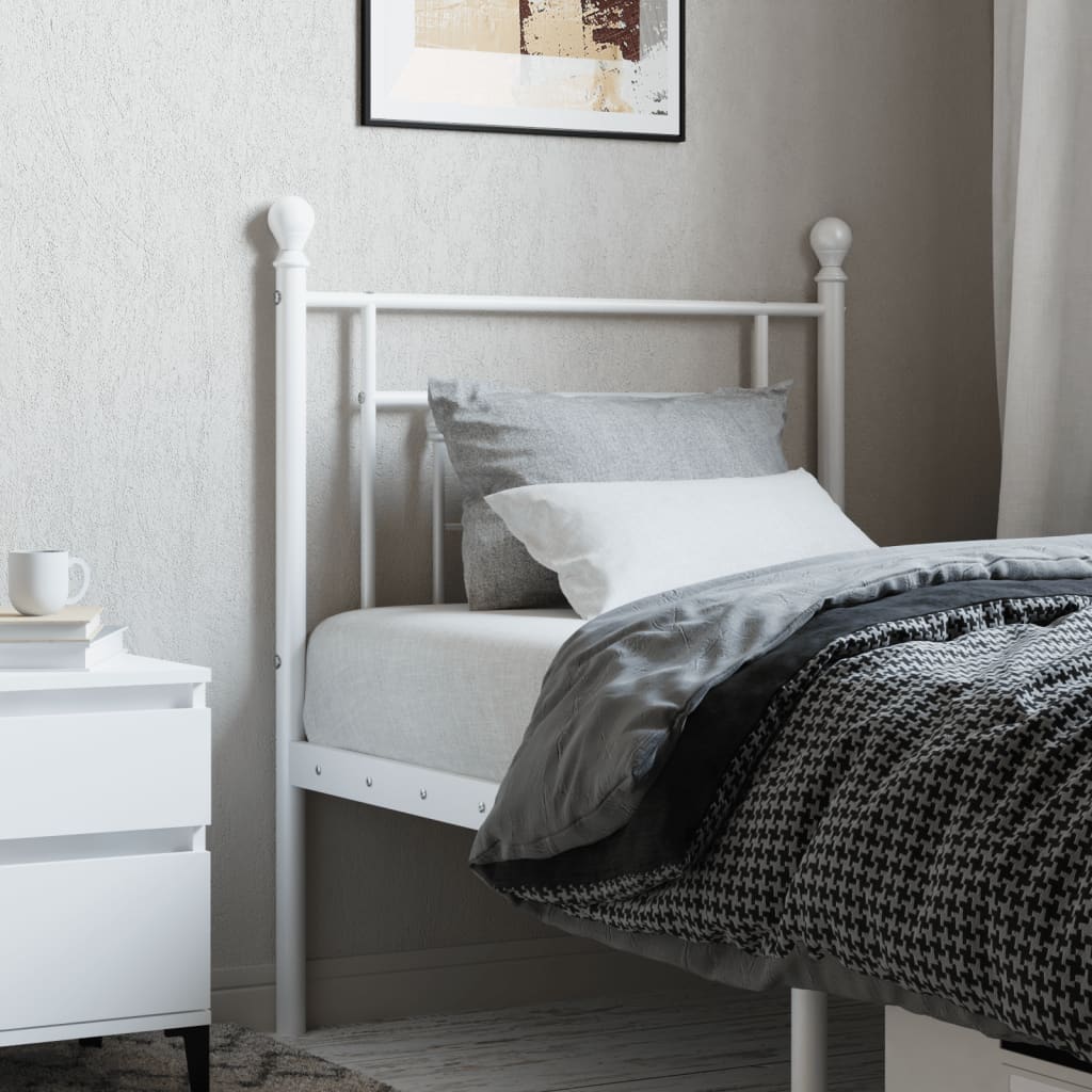 Metal Headboard White 75 cm