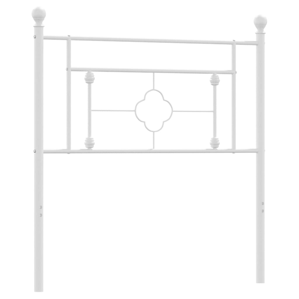 Metal Headboard White 100 cm