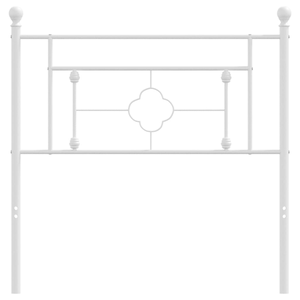 Metal Headboard White 100 cm