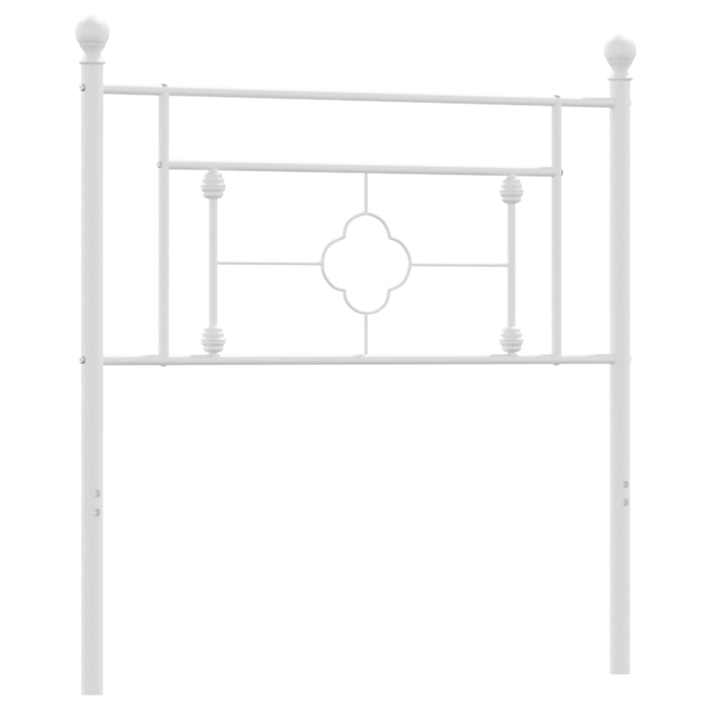 Metal Headboard White 100 cm