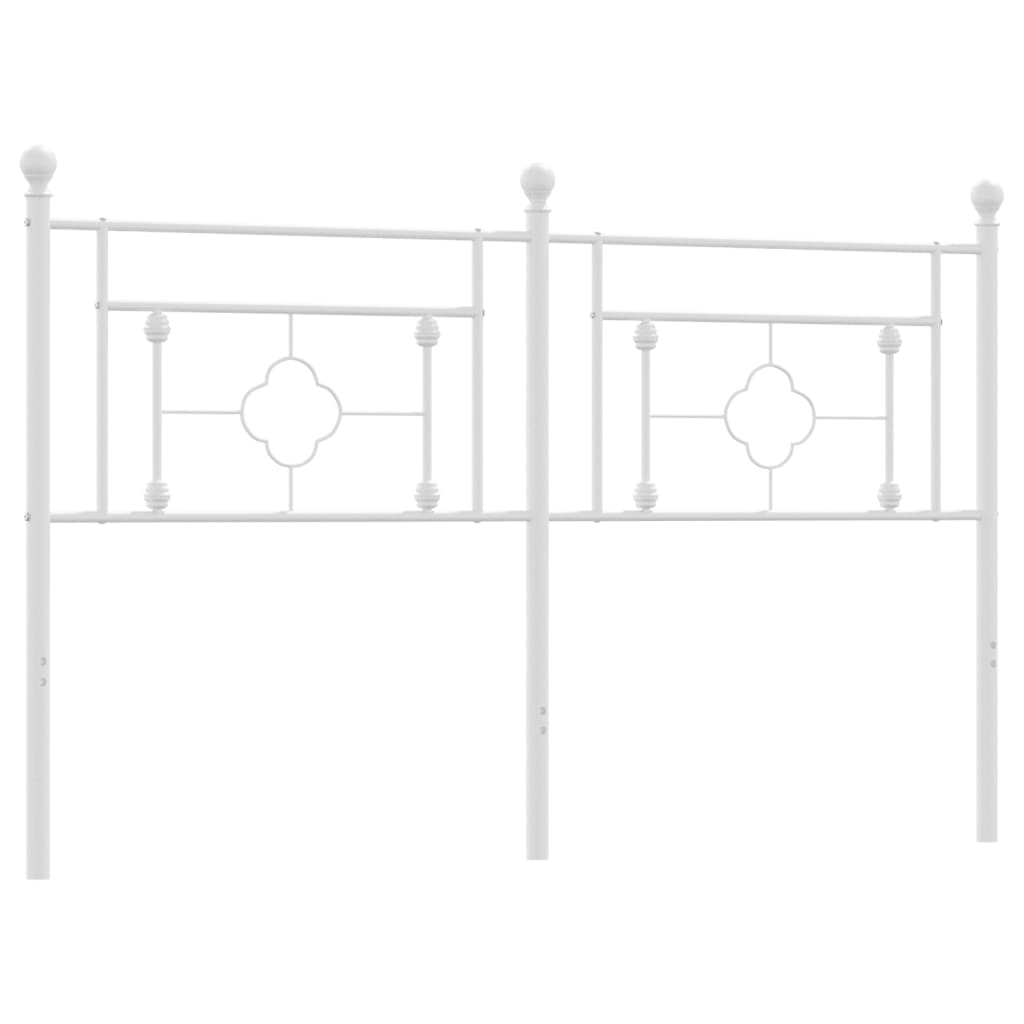Metal Headboard White 150 cm