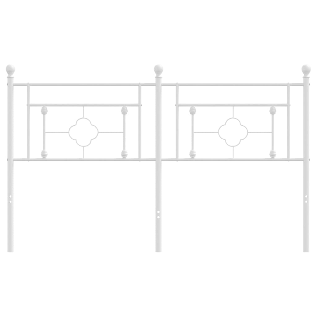 Metal Headboard White 150 cm