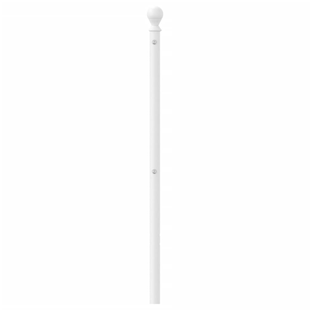 Metal Headboard White 160 cm
