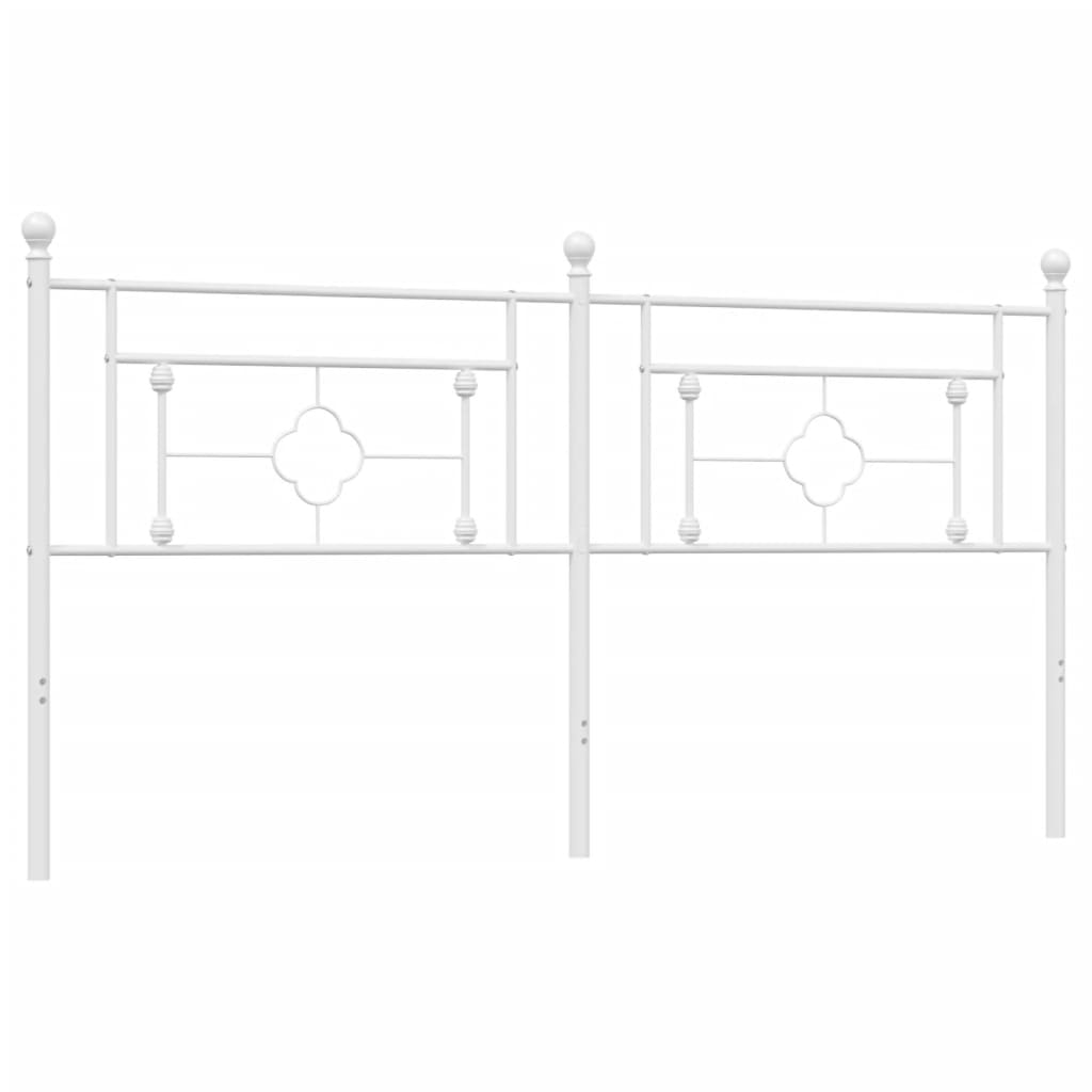 Metal Headboard White 180 cm