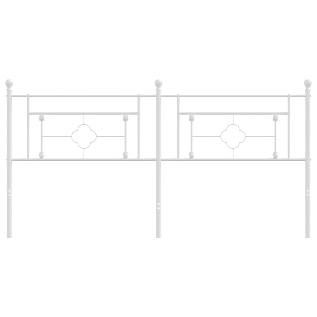 Metal Headboard White 180 cm