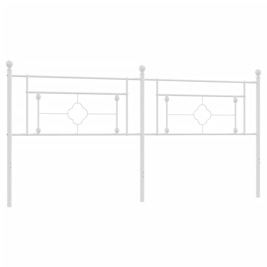 Metal Headboard White 200 cm
