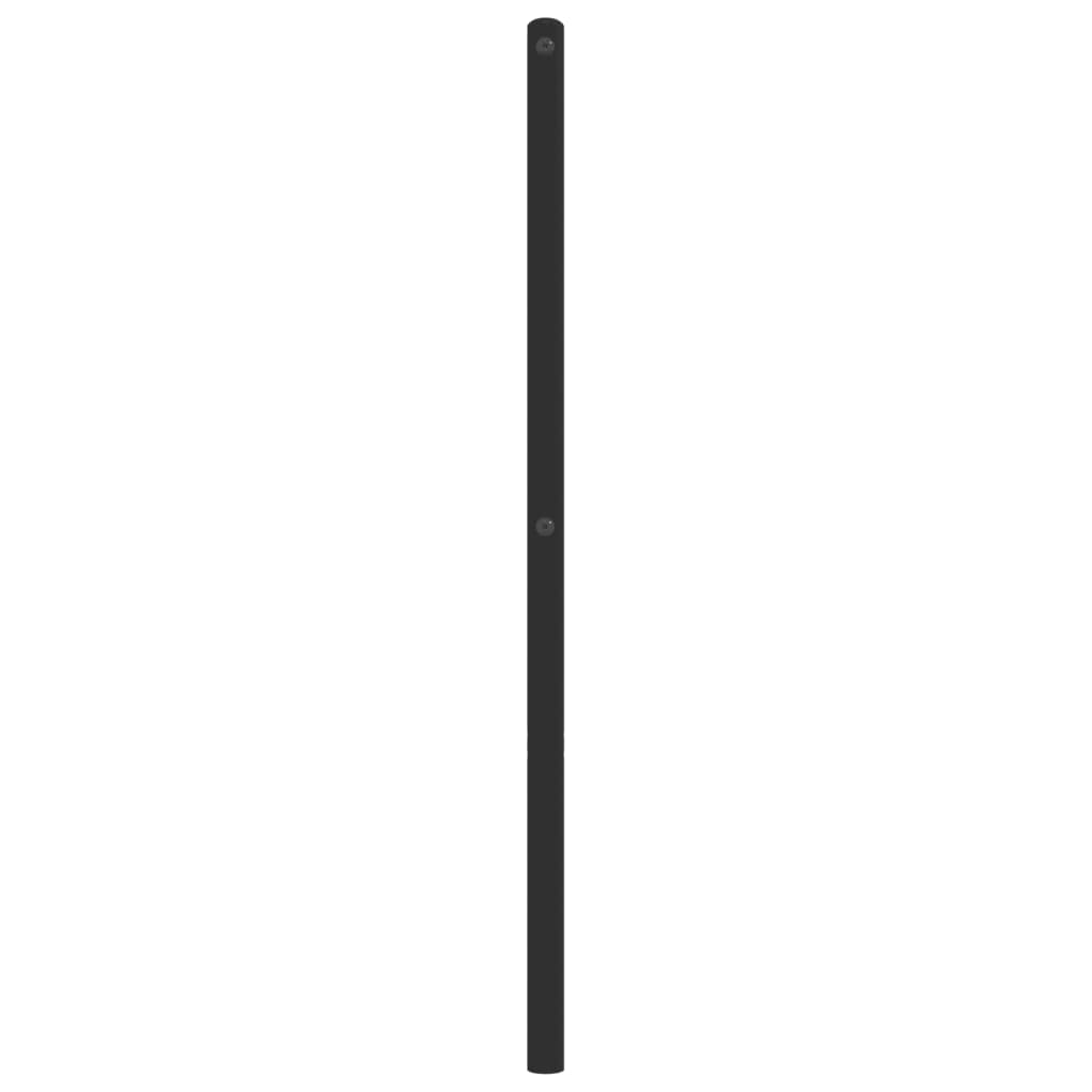 Metal Headboard Black 200 cm