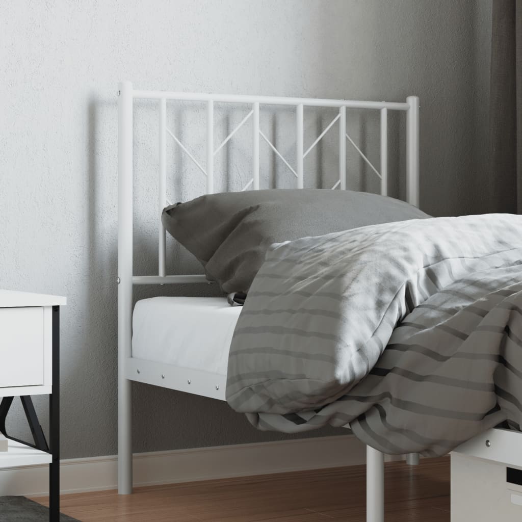 Metal Headboard White 75 cm