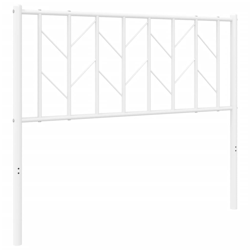 Metal Headboard White 100 cm