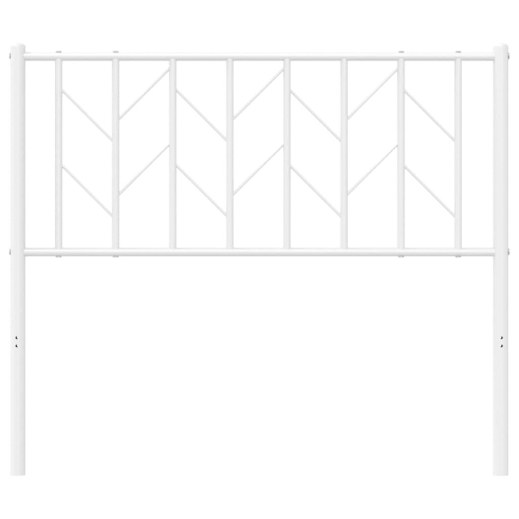 Metal Headboard White 100 cm