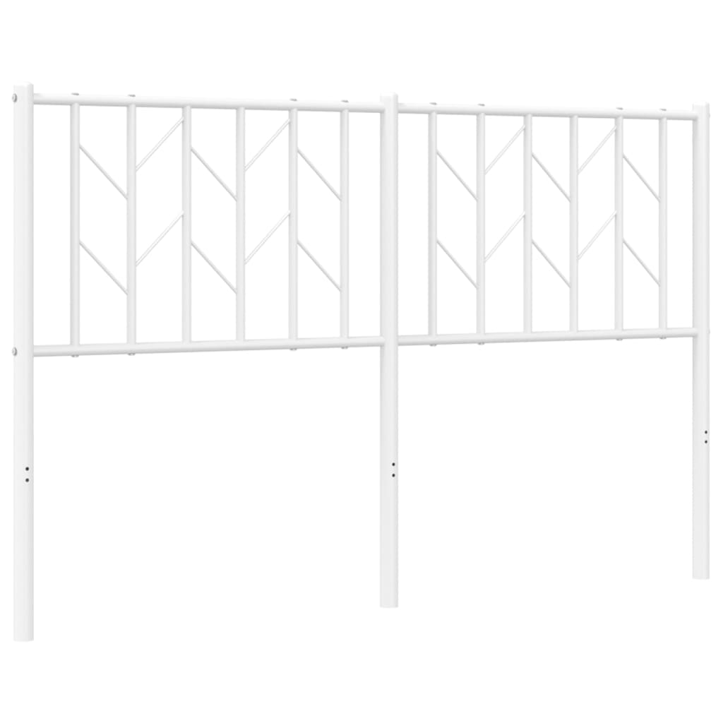 Metal Headboard White 135 cm