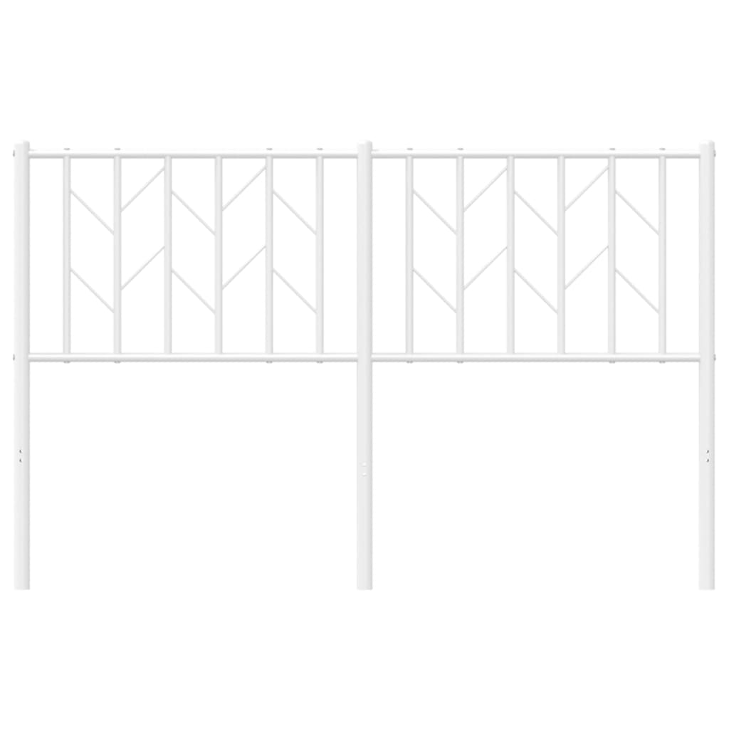 Metal Headboard White 135 cm