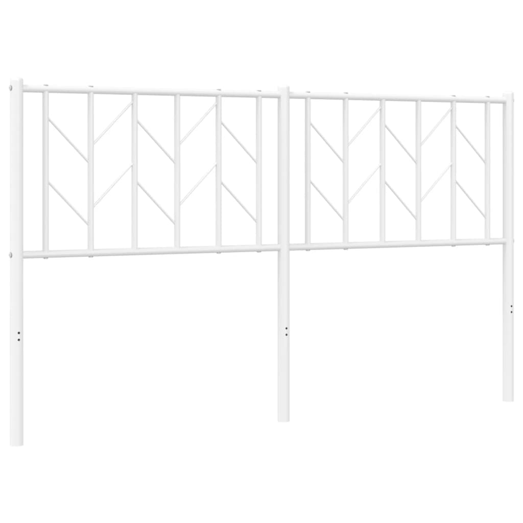 Metal Headboard White 150 cm