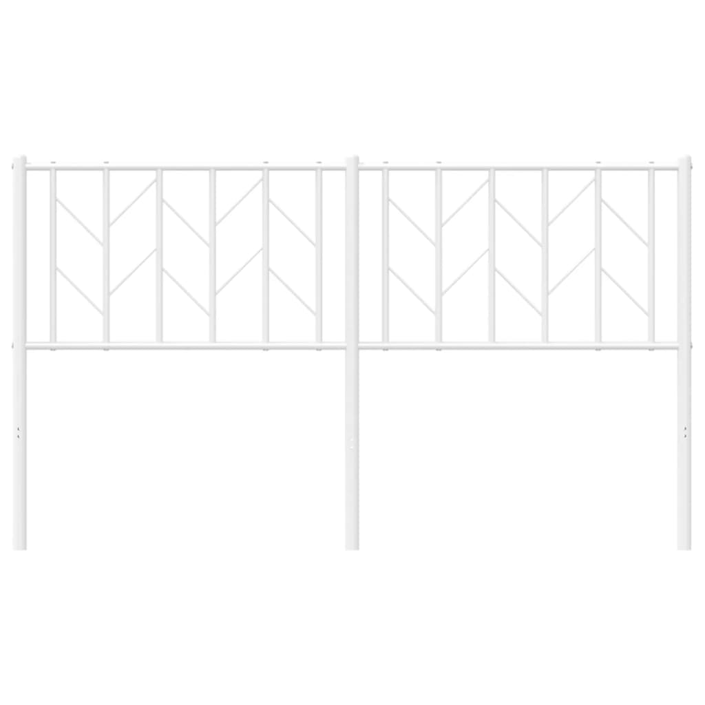 Metal Headboard White 150 cm