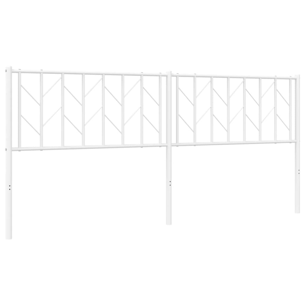 Metal Headboard White 193 cm