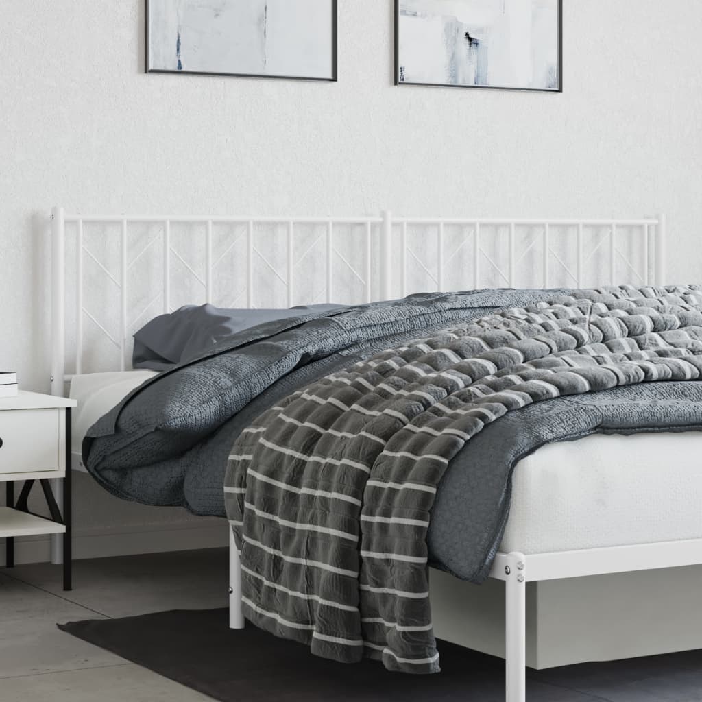 Metal Headboard White 193 cm