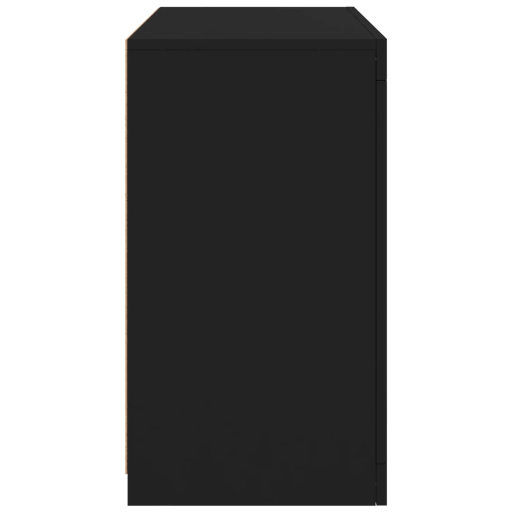 Sideboard with LED Lights Black 60.5x37x67 cm