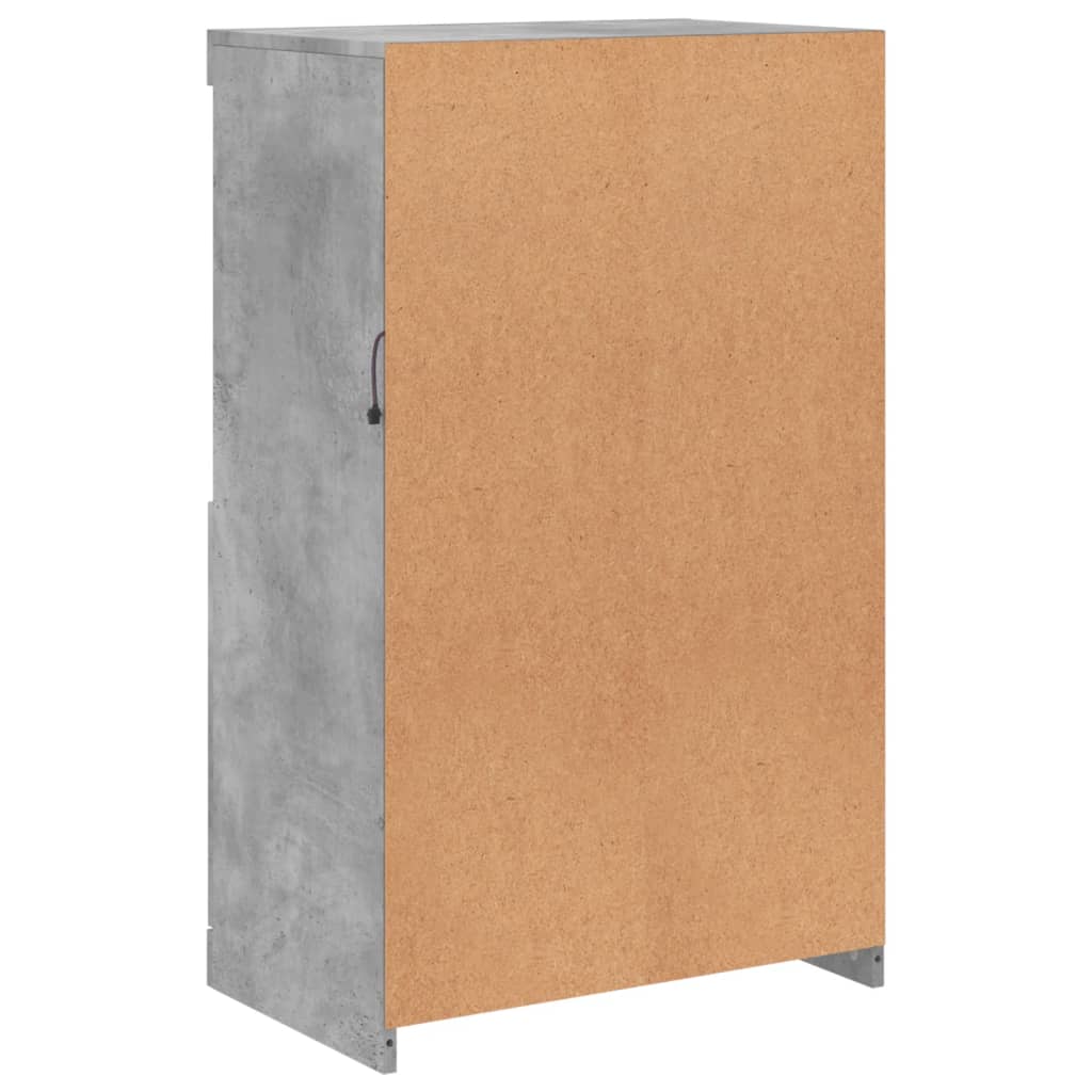 Sideboard with LED Lights Concrete Grey 60.5x37x100 cm