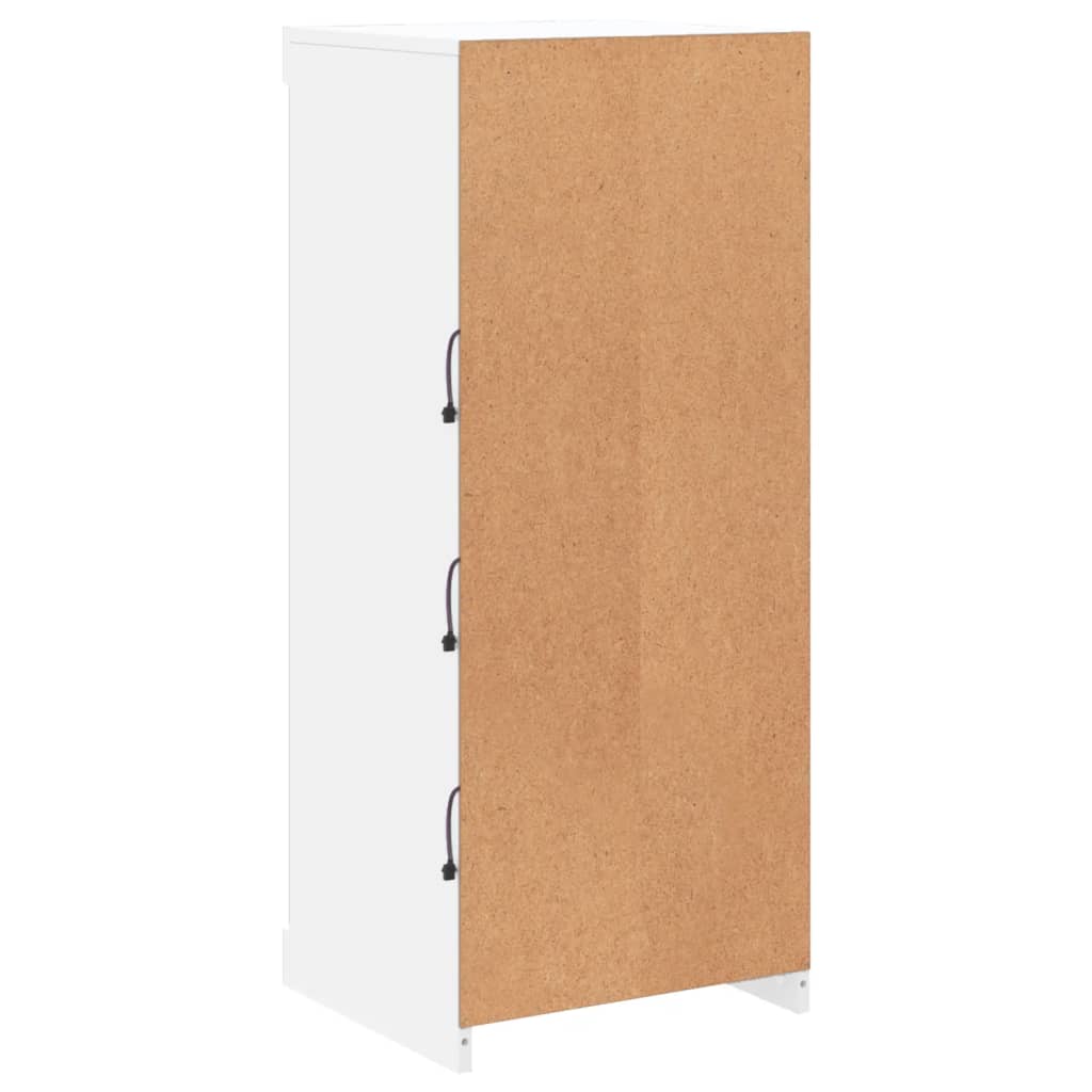 Modern Wooden Open Narrow Sideboard Storage Cabinet Unit With LED Lights