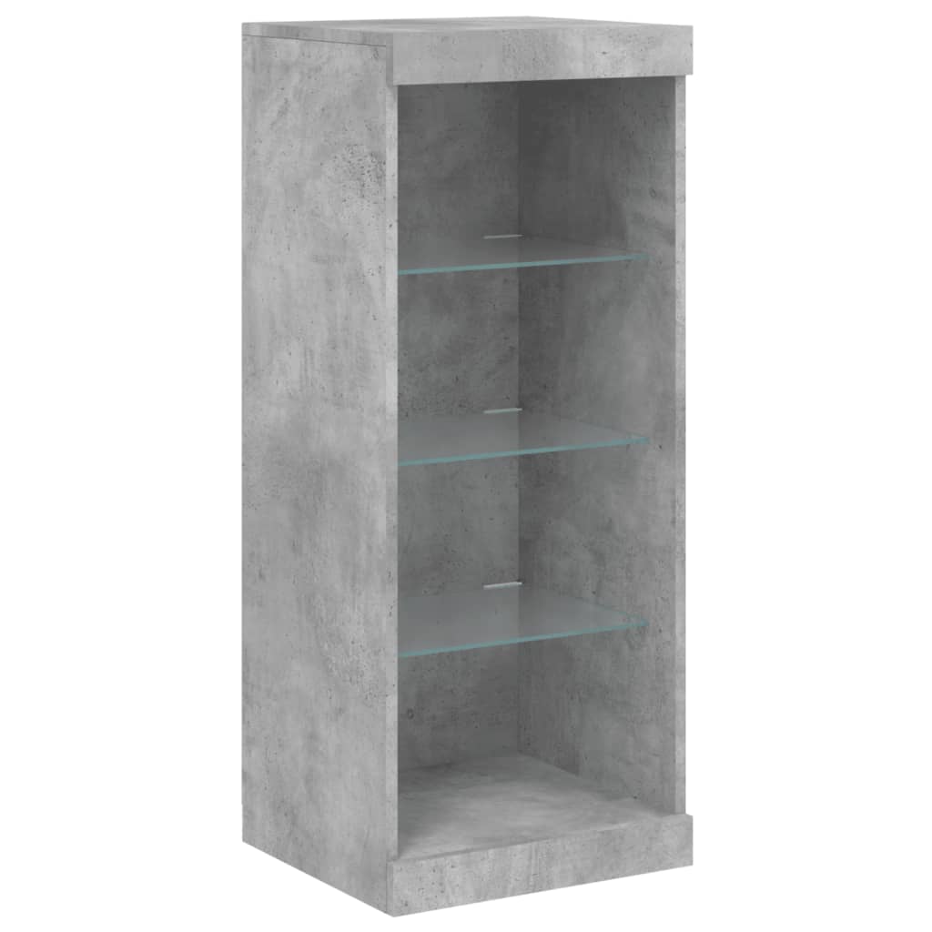 Sideboard with LED Lights Concrete Grey 41x37x100 cm