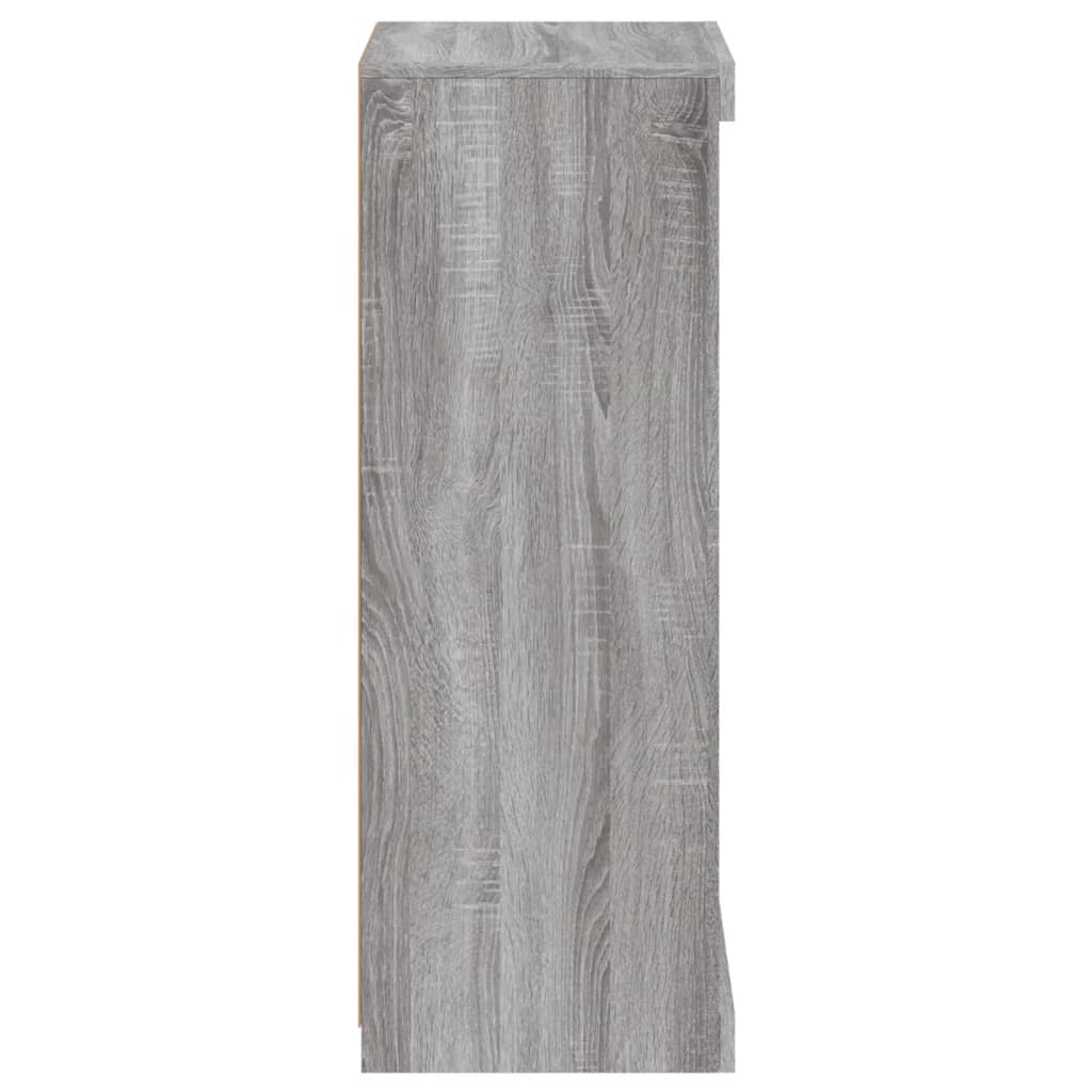 Sideboard with LED Lights Grey Sonoma 41x37x100 cm