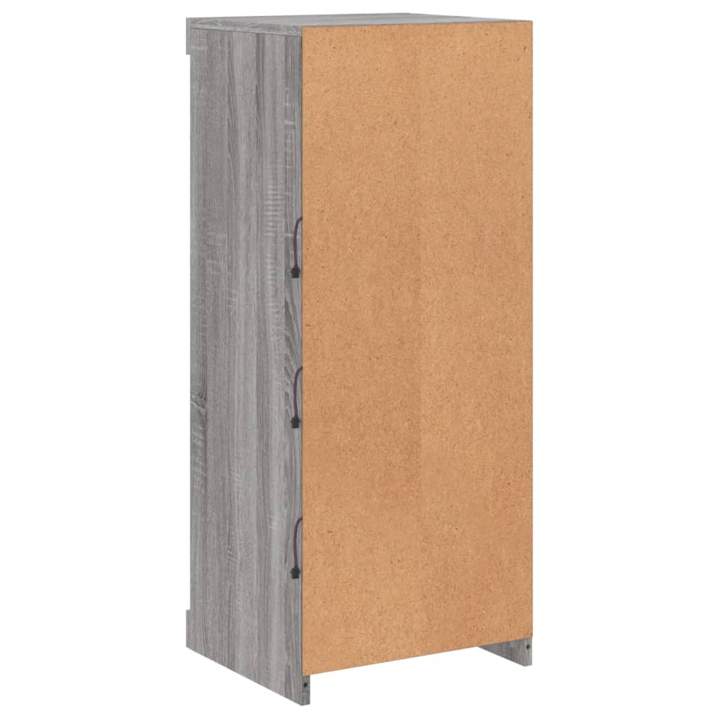 Sideboard with LED Lights Grey Sonoma 41x37x100 cm