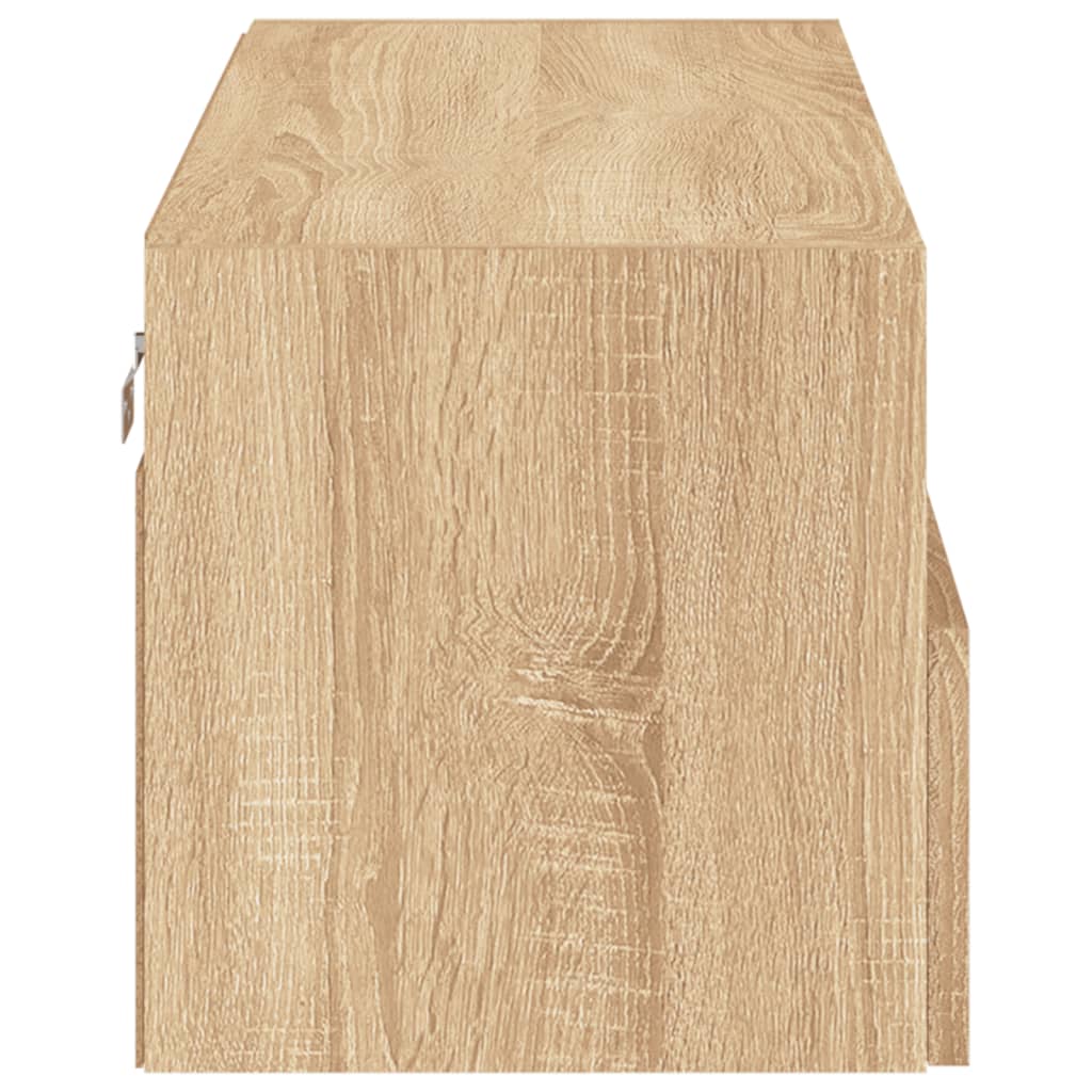 TV Wall Cabinet Sonoma Oak 80x30x30 cm Engineered Wood