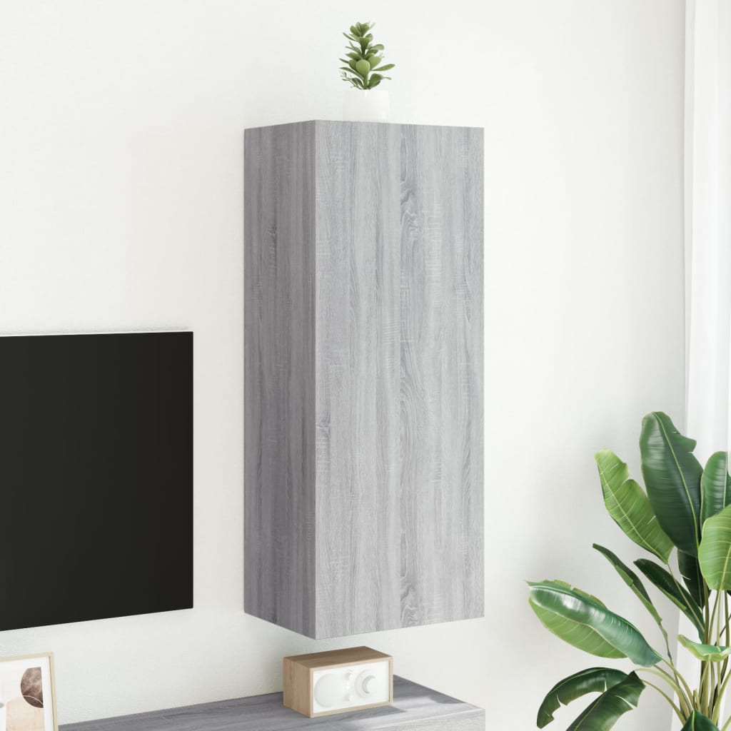 TV Wall Cabinet Grey Sonoma 40.5x30x102 cm Engineered Wood