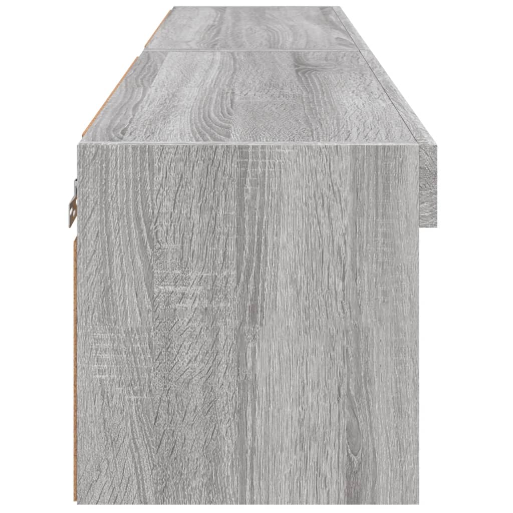 TV Cabinets with LED Lights 2 pcs Grey Sonoma 60x30x30 cm
