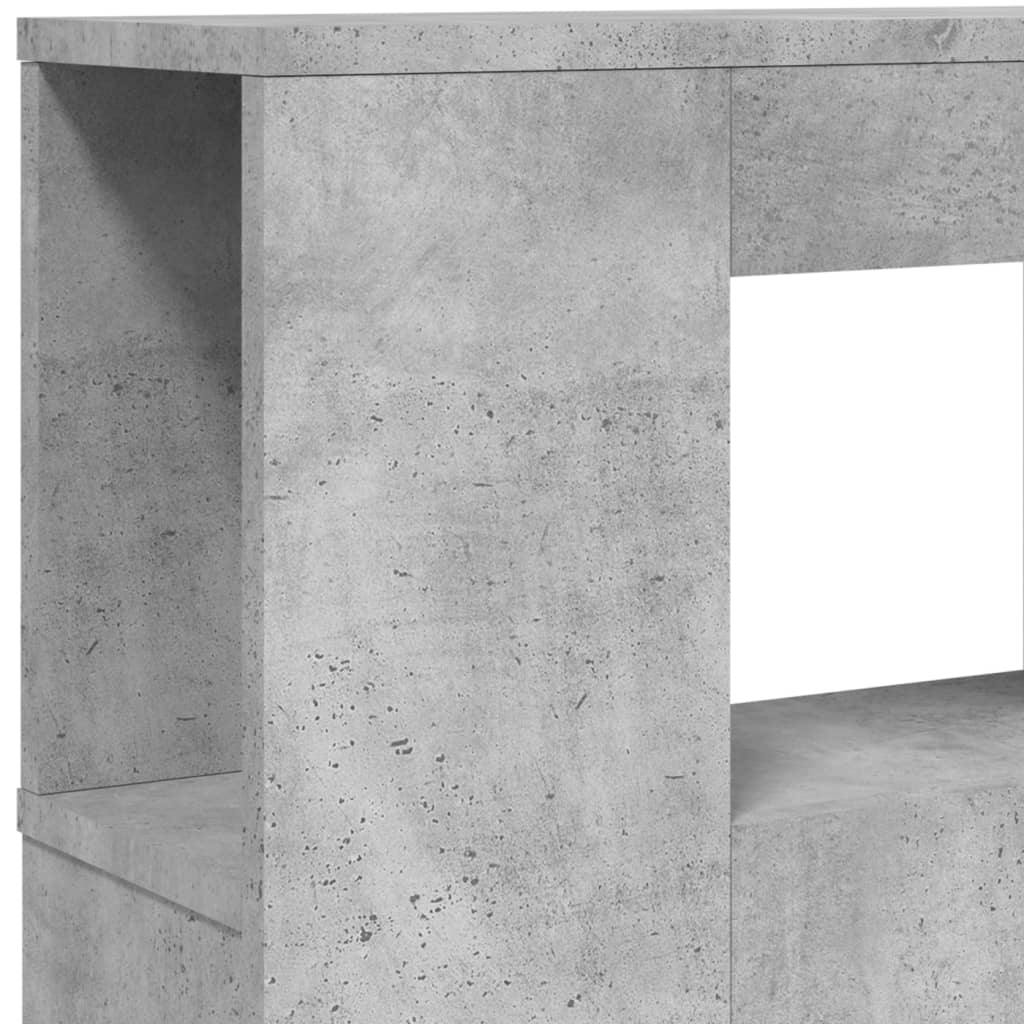 LED Headboard Concrete Grey 160x18.5x103.5 cm Engineered Wood
