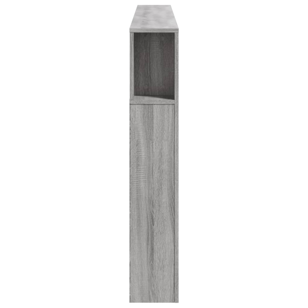 LED Headboard Grey Sonoma 200 cm Engineered Wood
