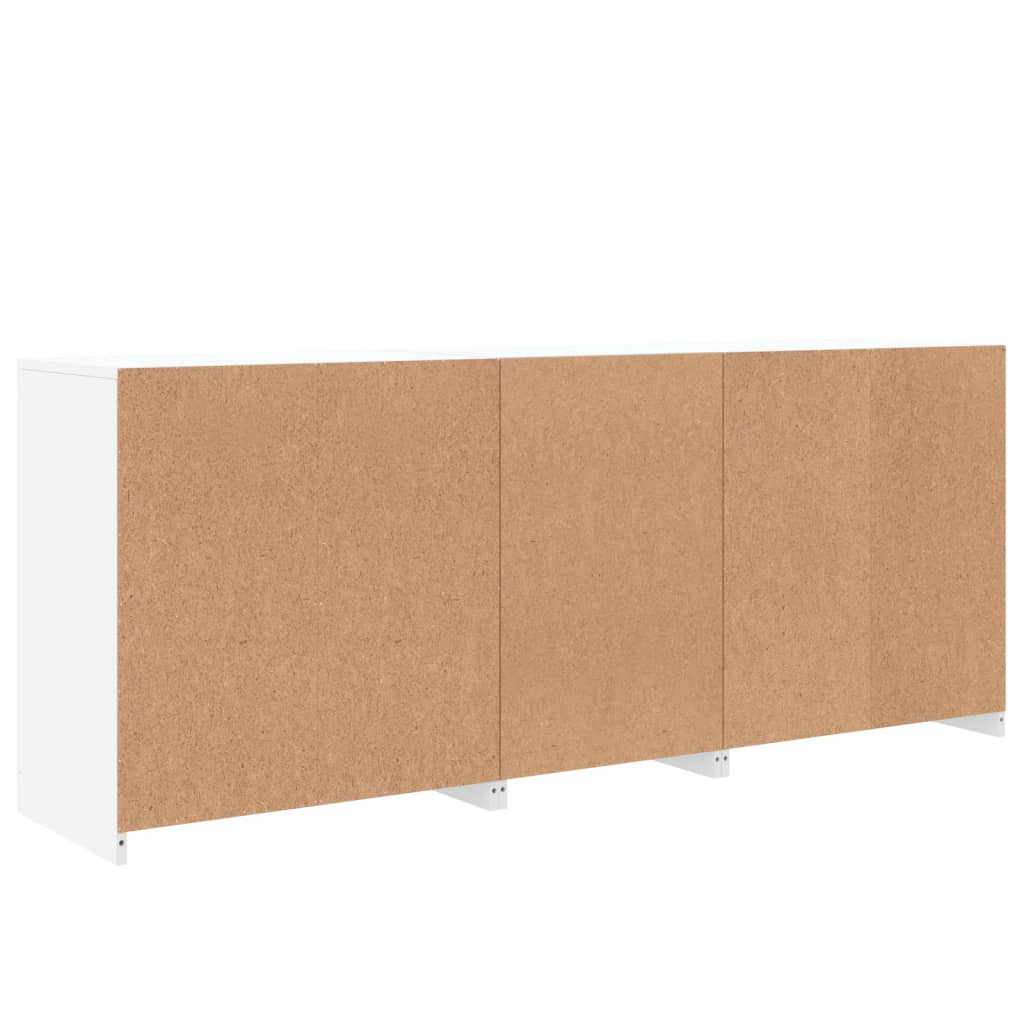 Sideboard with LED Lights White 181.5x37x67 cm