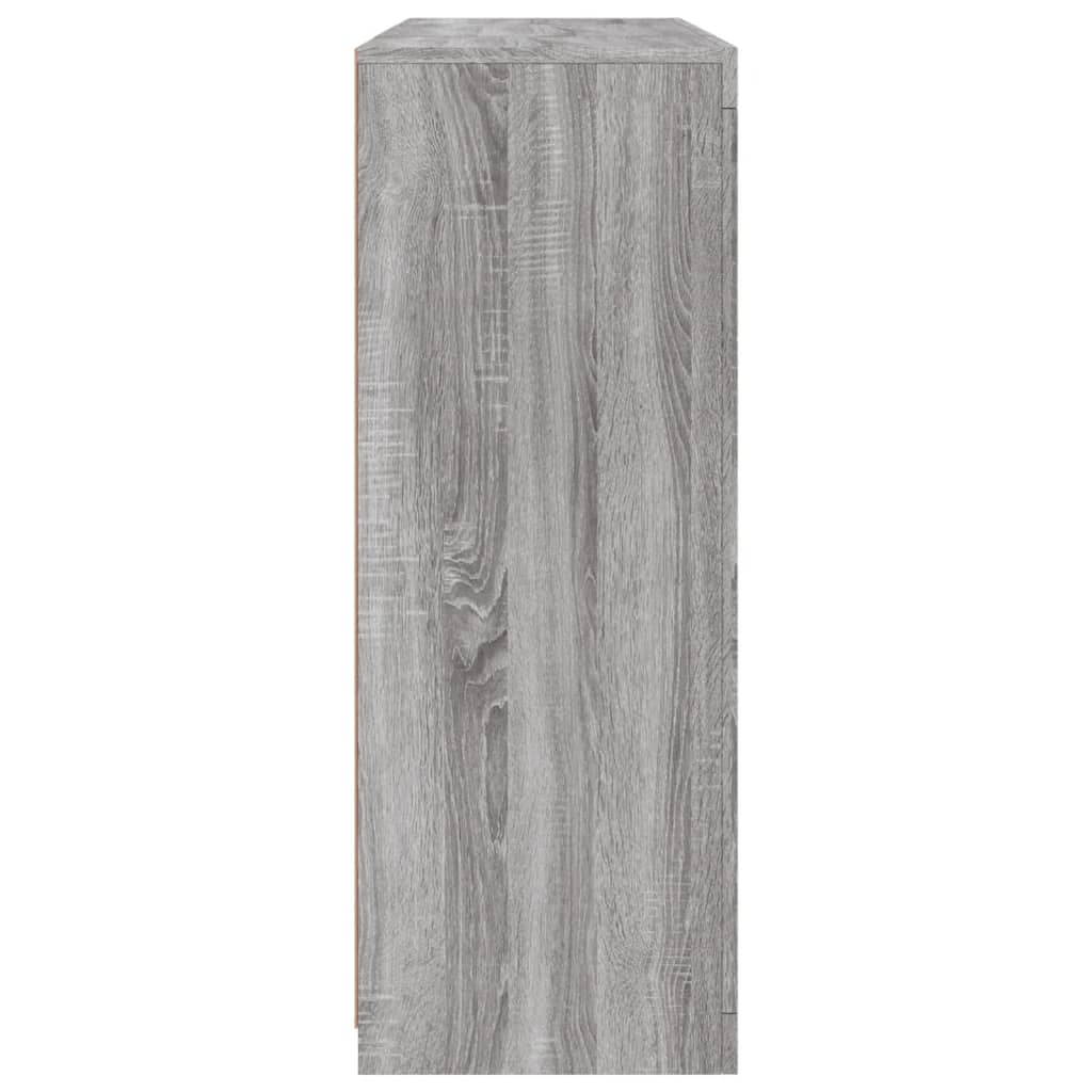 Sideboards with LED Lights 3 pcs Grey Sonoma Engineered Wood