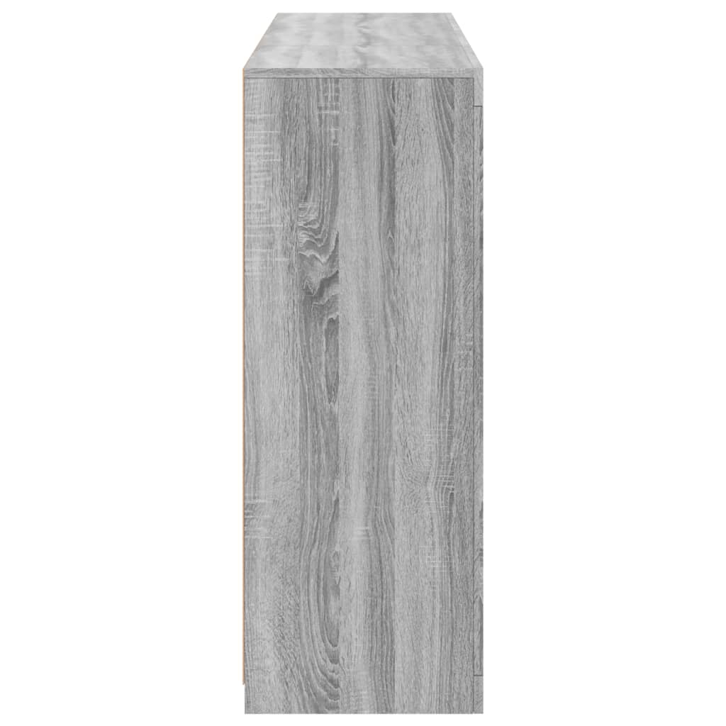 Sideboards with LED Lights 3 pcs Grey Sonoma Engineered Wood