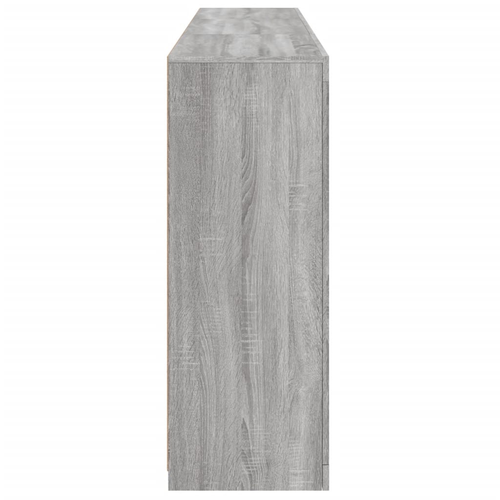 Sideboard with LED Lights Grey Sonoma 181.5x37x100 cm