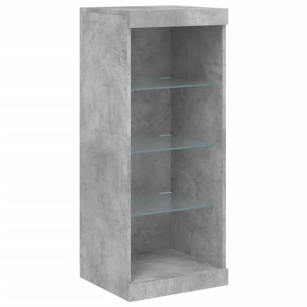 Sideboard with LED Lights Concrete Grey 162x37x100 cm