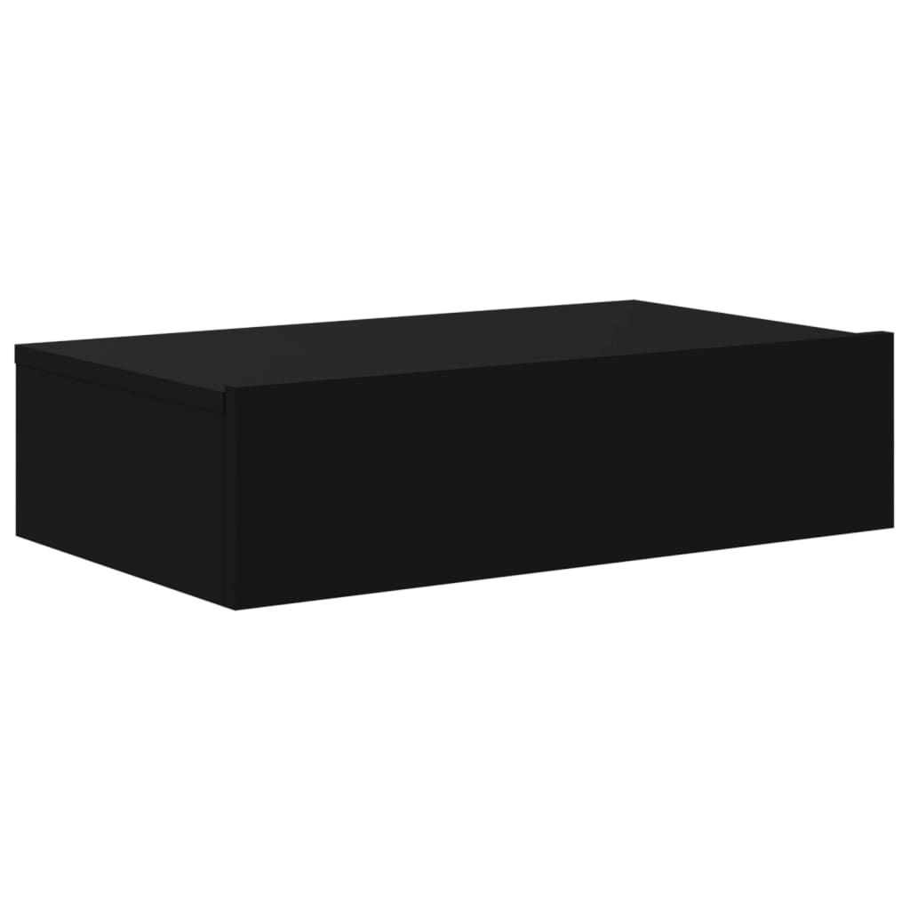 TV Cabinet with LED Lights Black 60x35x15.5 cm