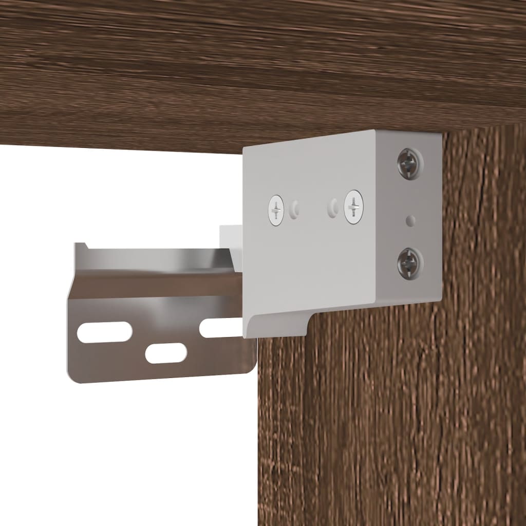 LED Bathroom Mirror Cabinet Brown Oak 80x12x45 cm Acrylic