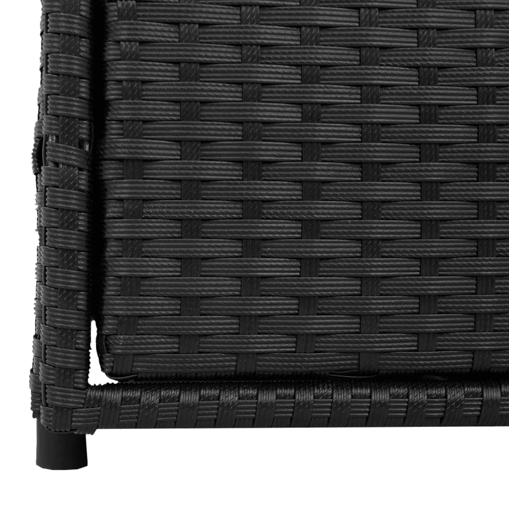 Outdoor Patio Poly Rattan Garden Storage Cabinet Unit With 3 Drawers