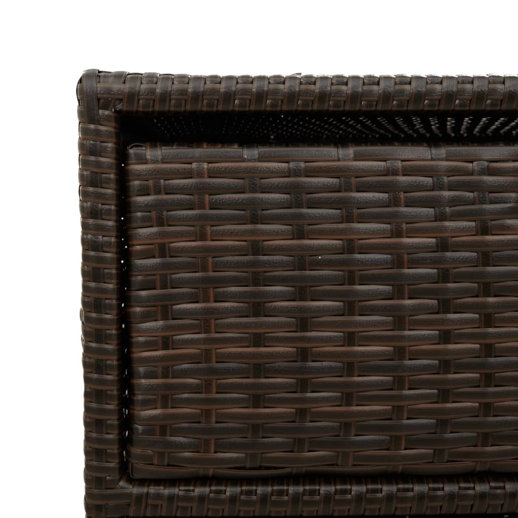 Outdoor Patio Poly Rattan Garden Storage Cabinet Unit With 3 Drawers