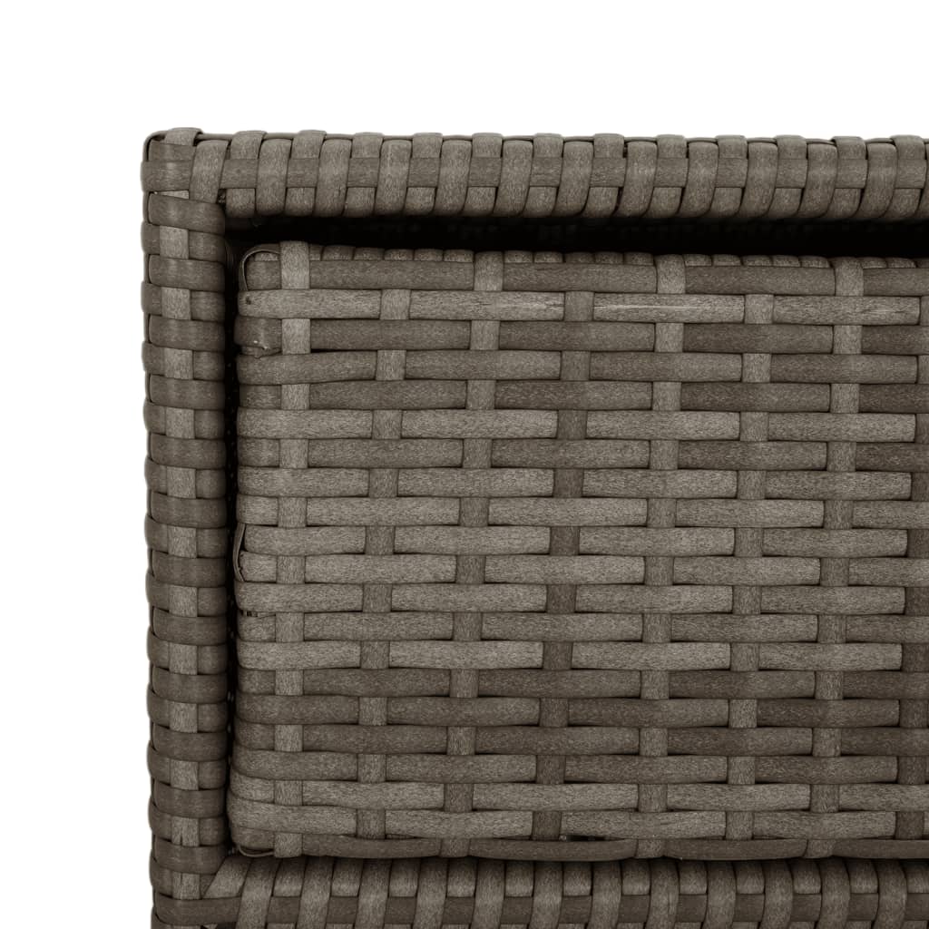 Outdoor Patio Poly Rattan Garden Storage Cabinet Unit With 3 Drawers