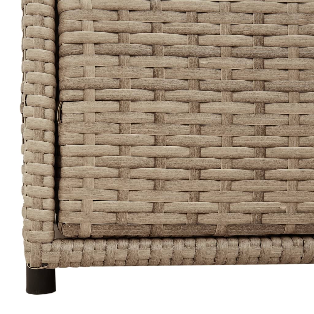 Outdoor Patio Poly Rattan Garden Storage Cabinet Unit With 3 Drawers