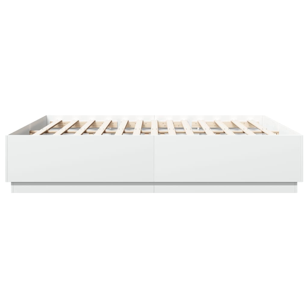 Bed Frame without Mattress White 180x200 cm Super King