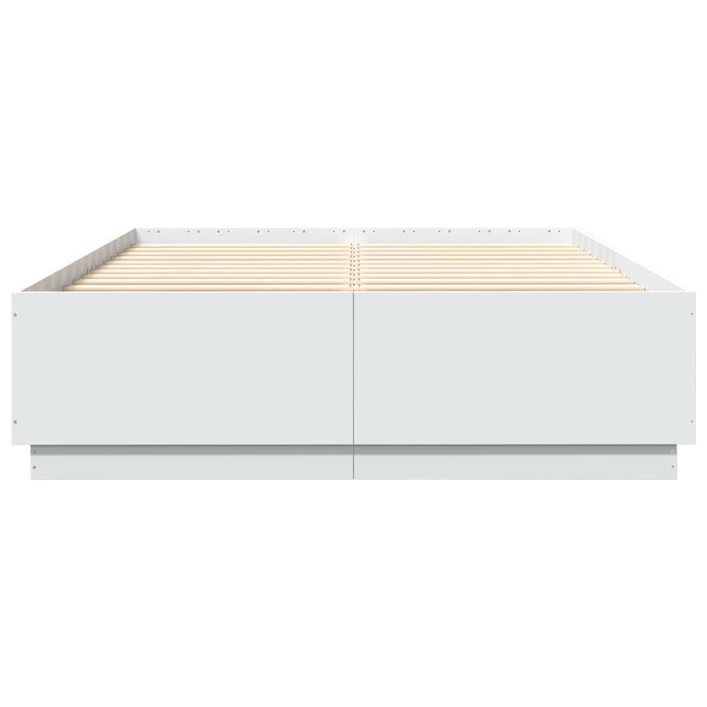 Bed Frame without Mattress White 150x200 cm King Size