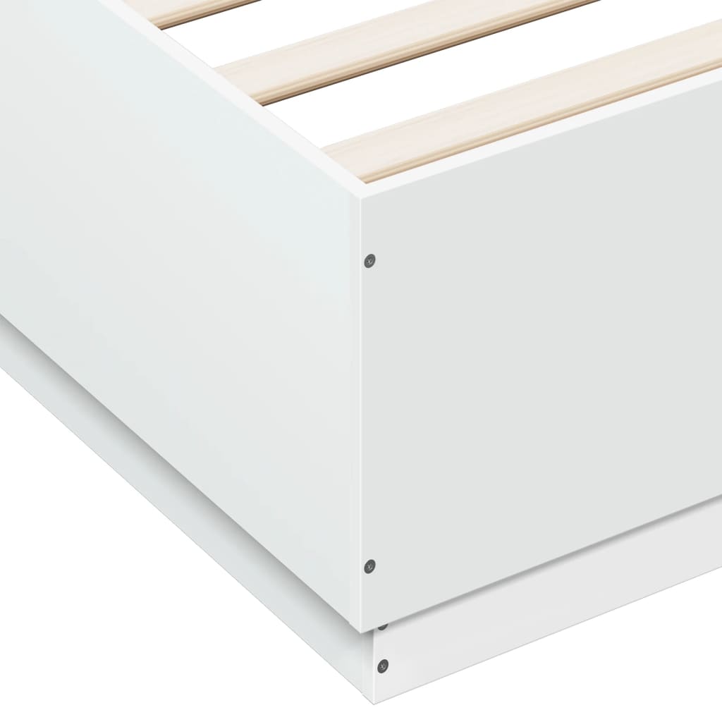 Bed Frame without Mattress White 150x200 cm King Size