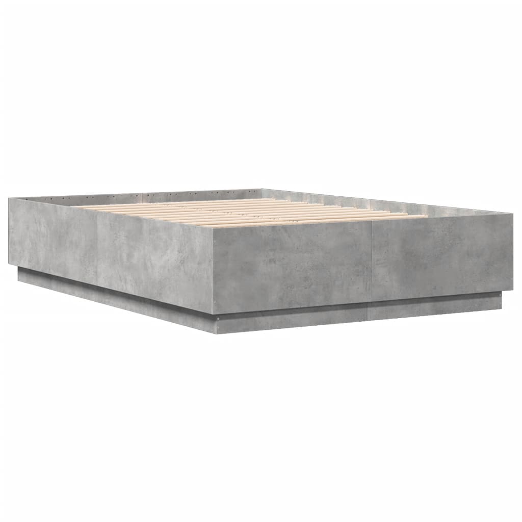 Bed Frame without Mattress Concrete Grey 140x200 cm