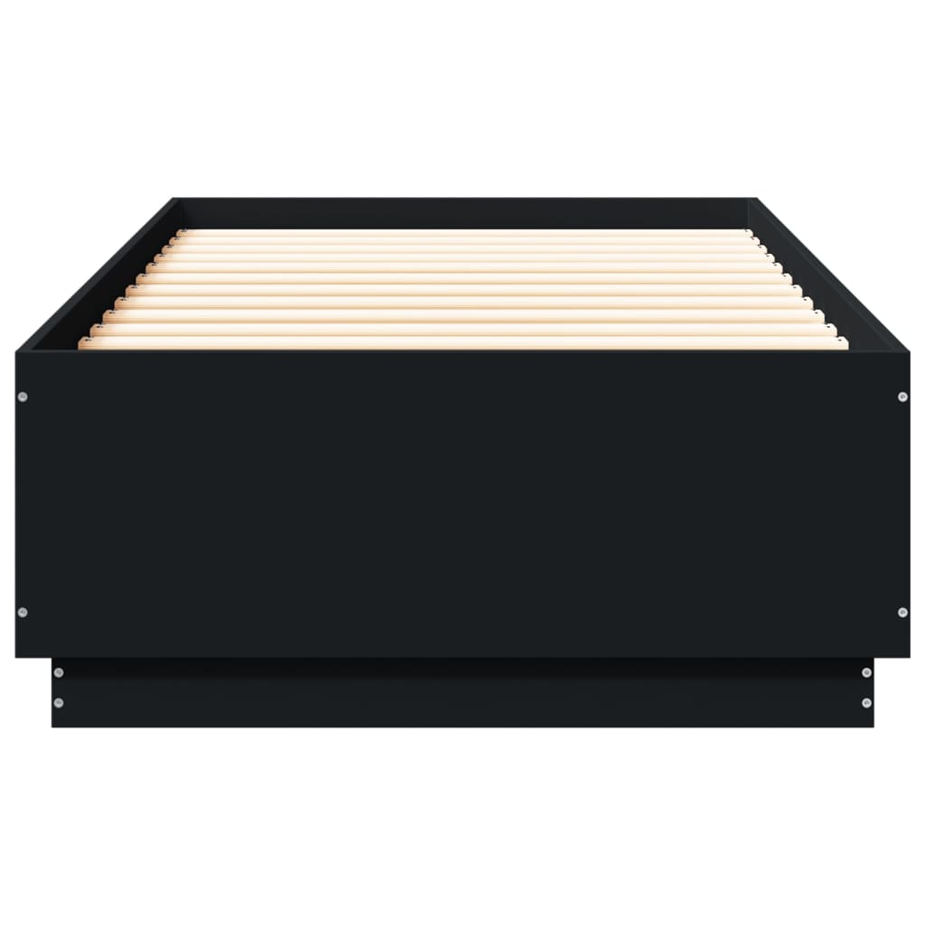 Bed Frame without Mattress Black 90x200 cm