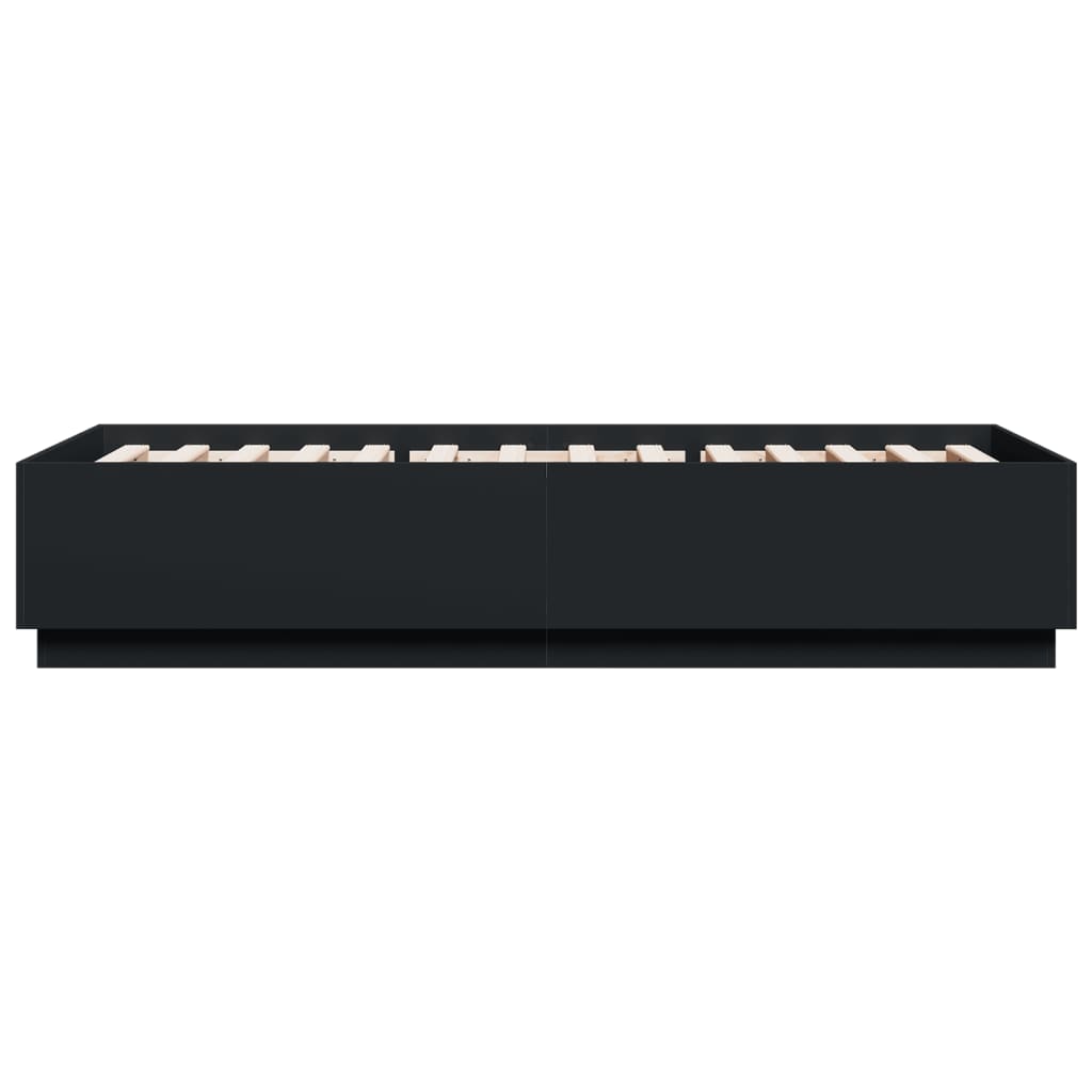 Bed Frame without Mattress Black 90x200 cm