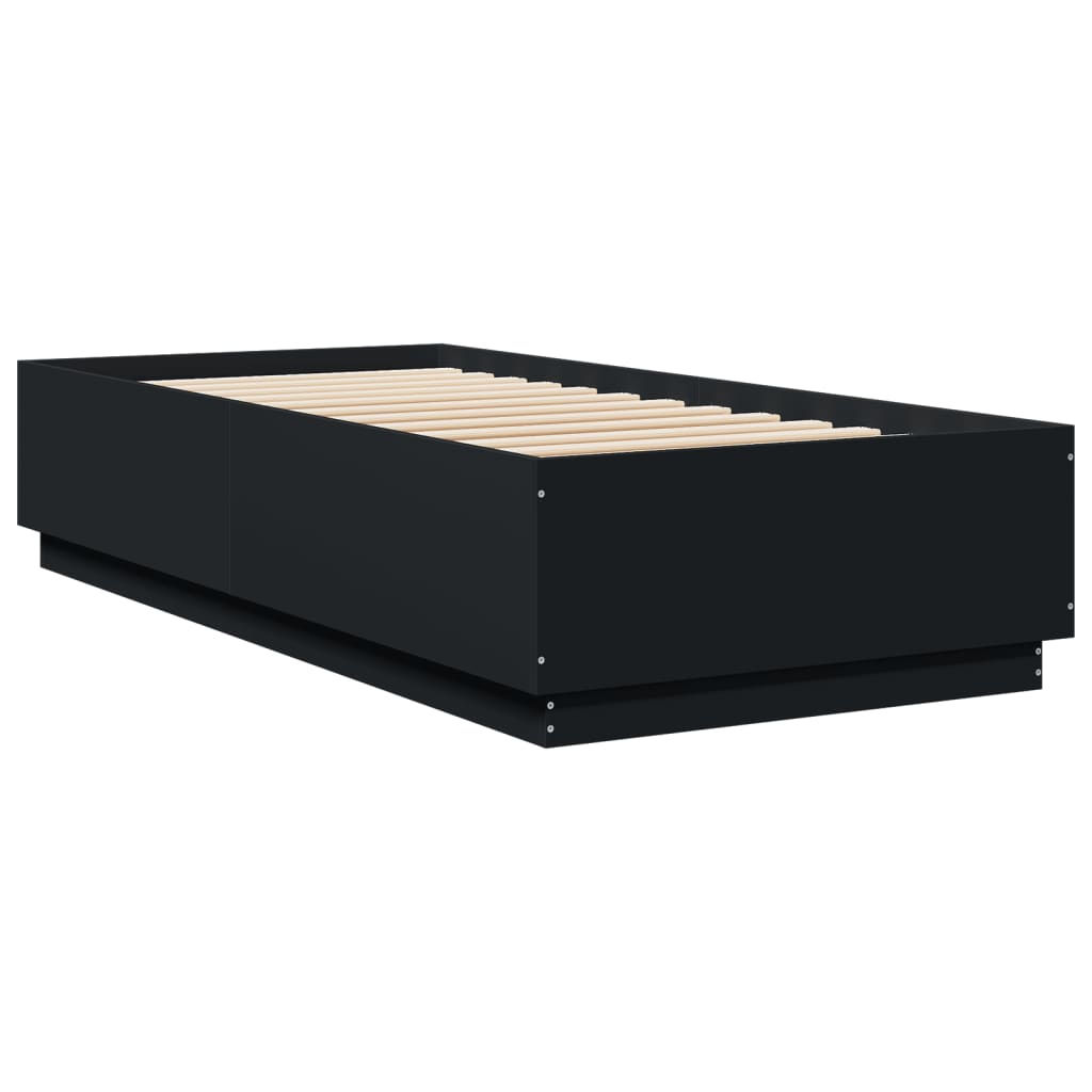 Bed Frame without Mattress Black 90x200 cm