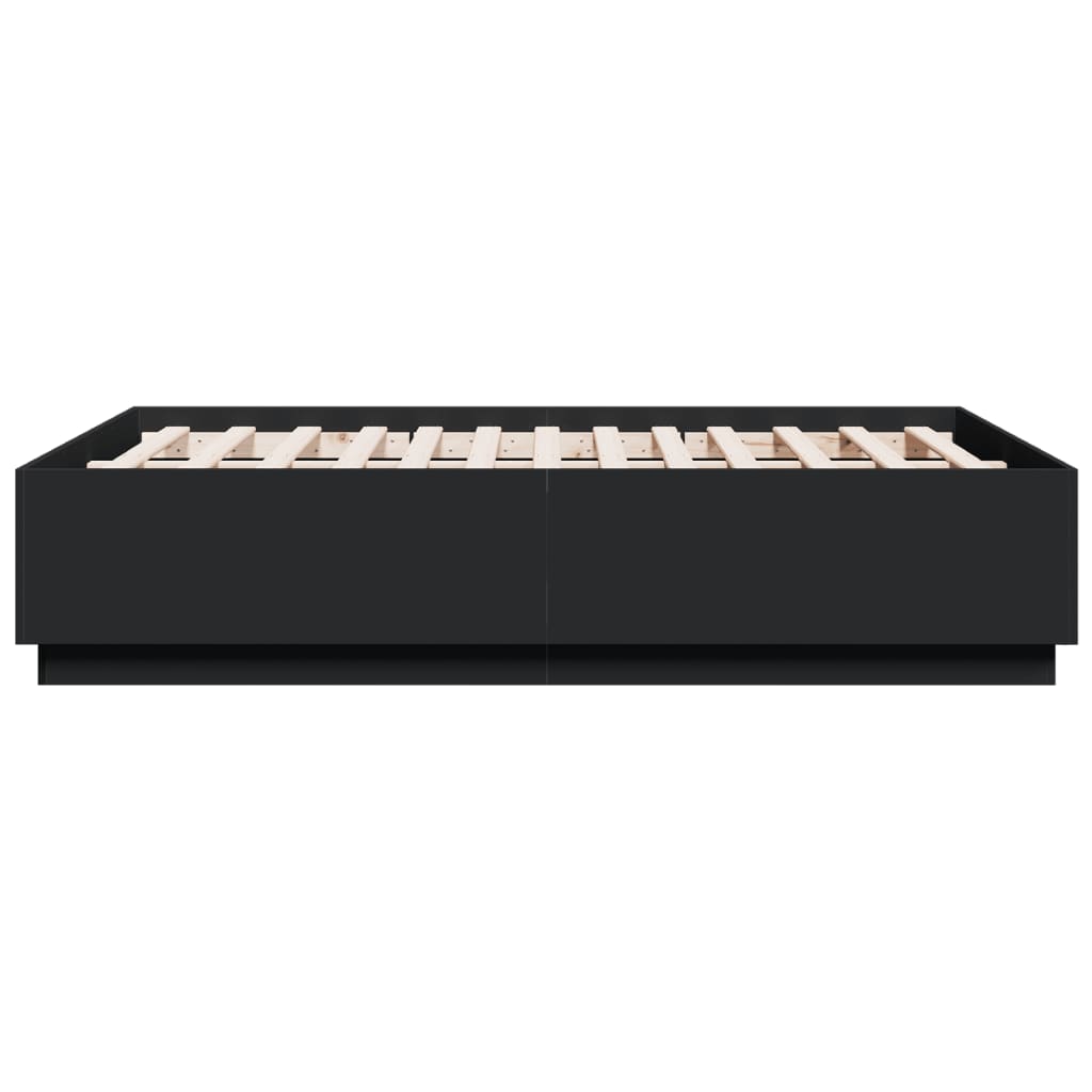 Bed Frame without Mattress Black 135x190 cm Double